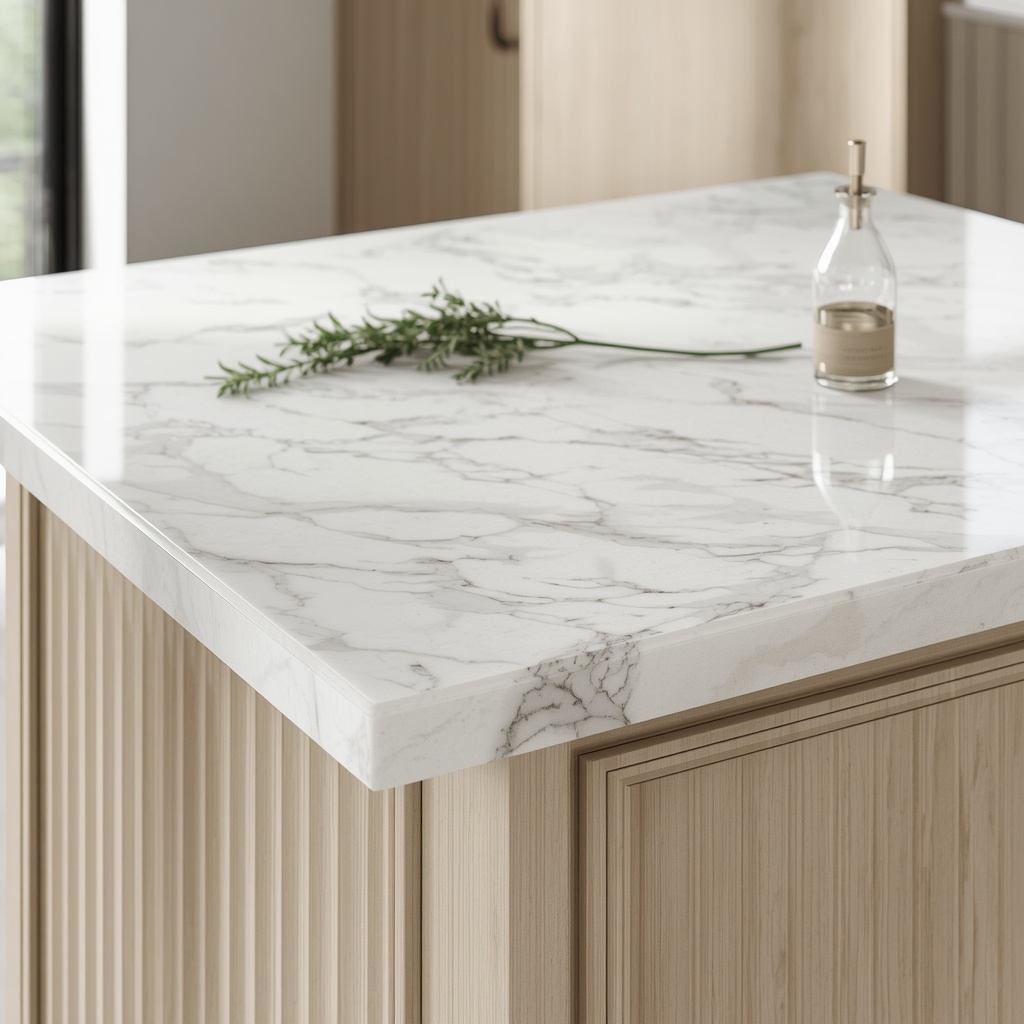 The Makrana Classic Apron-Edge Countertop — Makrana, Rajasthan, India (World-Renowned High-Alkali White Marble) marble by Marbrest Stone
